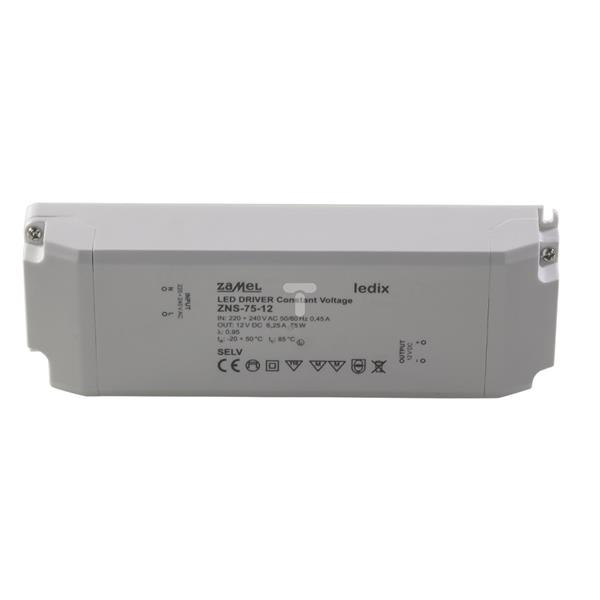 Zasilacz LED slim 12V DC 75W ZNS-75-12 LDX10000141