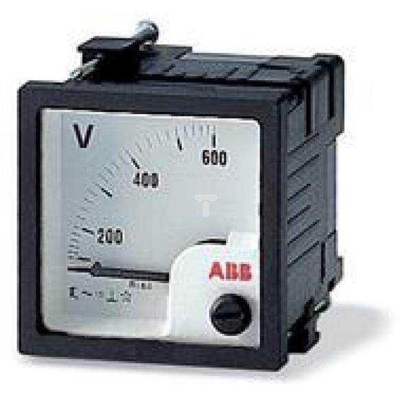 Woltomierz analogowy tablicowy 0-50V AC pomiar bezpośredni kl.1,5 48x48mm VLM-1-50/48 2CSG111100R4001