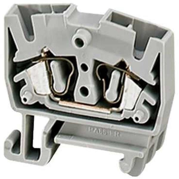 Złączka mini 2-przewodowa 2,5mm2 szara, zacisk sprężynowy DIN15 ATEX NSYTRR22M