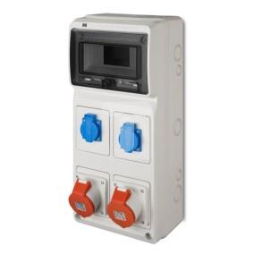 Rozdzielnica budowlana n/t RS 8-mod. 2x2P+Z, 2x3P+N+Z 16A IP44 szara 6241-00