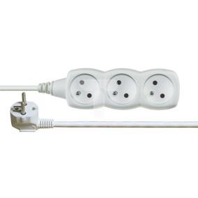 Przedłużacz 3-gniazda z/u 10m /H05VV-F 3G1/ biały P0310