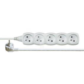 Przedłużacz 5-gniazd z/u 2m /H05VV-F 3G1/ biały P0512