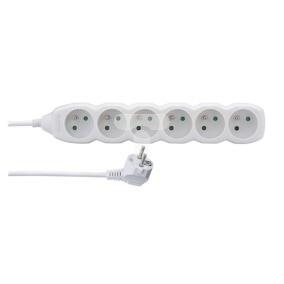 Przedłużacz 6-gniazd z/u 2m /H05VV-F 3G1/ biały P0612