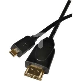 Kabel microHDMI - HDMI High Speed with Ethernet 1,5m SD1201