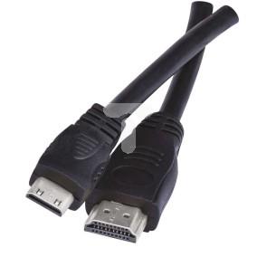 Kabel miniHDMI - HDMI High Speed with Ethernet 1,5m SB1101