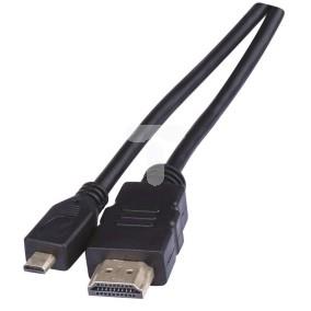 Kabel microHDMI - HDMI High Speed with Ethernet 1,5m SB1201