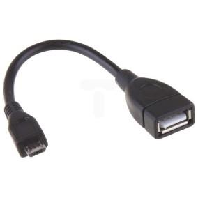 Przewód adapter USB 2.0 A - microUSB B OTG 15cm SD7400