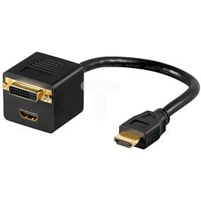 Adapter HDMI - HDMI + DVI-D 68734