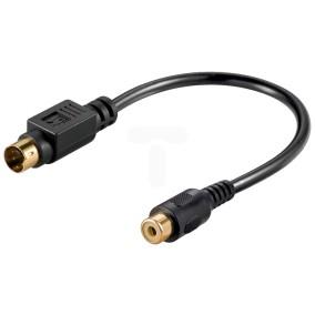 Przewód adapter miniDIN 4pin (S-Video) - RCA 0,2m 60845