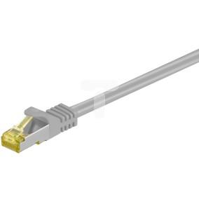 Kabel krosowy patchcord S/FTP (PiMF) kat.7 LSZH szary 0,5m 91576