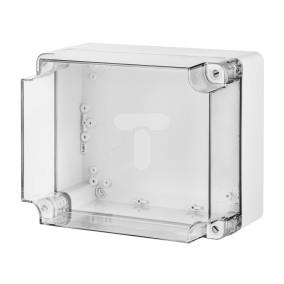 INDUSTRIAL Puszka hermetyczna n/t 440x330x145mm IP65 szara, pokrywa transparentna 2727-01