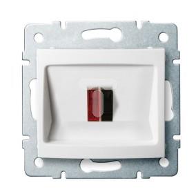 DOMO Gniazdo głośnikowe pojedyncze Biały 011450002 24759