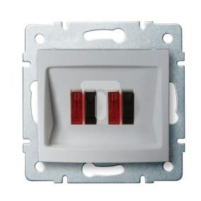 DOMO Gniazdo głośnikowe podwójne Srebrny 011820043 24878