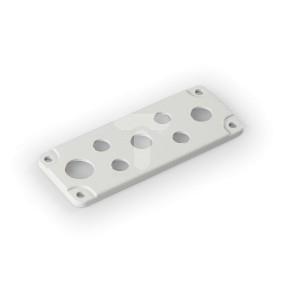 Pokrywa boczna Cubo O 216x86mm rozmiar F2 zawiera uszczelkę PUR 4xM20 + 1xM25 + 2xM32 PC F2168