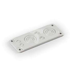 Pokrywa boczna z przetłoczeniami Cubo O 216x88mm  rozmiar F2 zawiera uszczelkę PUR 2xM20/32/50 + 2xM12/20 + 2xM16 F2256