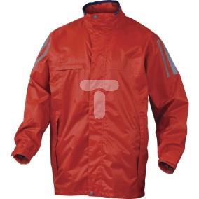Bluza przeciwdeszczowa z poliestru powlekanego PVC podszewka z siatki poliestrowej kolor czerwony rozmiar XXL CORP KISSIROXX