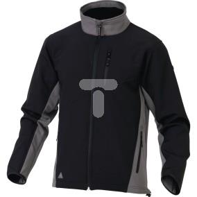 Bluza wodoszczelna z tkaniny Softshell z poliestru (96%) elastanu (4%) kolor czarno-ciemnoszary rozmiar 3XL CORP LULEANO3X