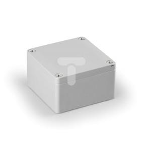 Obudowa Cubo S 100x100x60mm podstawa 50mm boki gładkie pokrywa szara IP67 PC SPCP101006G