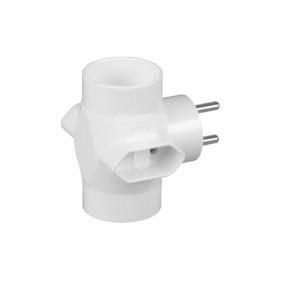 Rozgałeźnik wtyczkowy 2x2P +2xEuro biały R-45