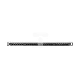 Patch panel 24 PORT 0,5U kat.6 czarny PPU6-0024-B