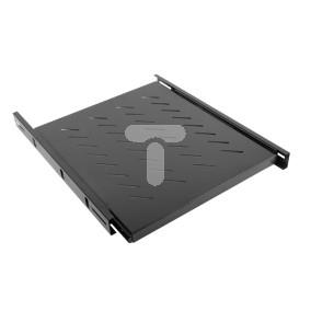 Wysuwana półka do szaf 19cali 800mm czarna LANBERG (1U/465x550mm udźwig do 18kg montaż 4 punktowy) AK-1007-B
