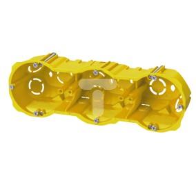 Puszka p/t PK-3x60 k/g głeboka bezhalogenowa samogasnąca IP20 żółta RAL 1021 0287-00N