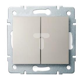 LOGI Łącznik zwierny podwójny śrubowy 10AX 250V kremowy 021022103 25129