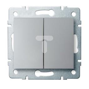LOGI Łącznik zwierny podwójny śrubowy 10AX 250V srebrny 021022143 25188