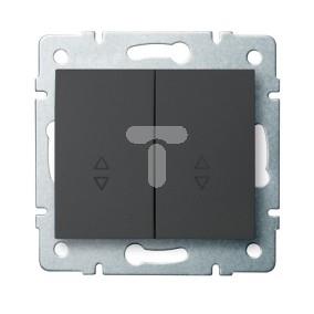 LOGI Łącznik podwójny schodowy śrubowy 10AX 250V grafit 021060141 25251