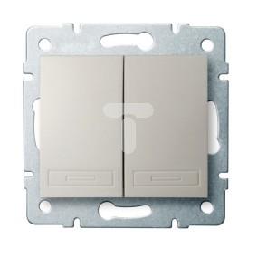 DOMO Łącznik dwugrupowy świecznikowy szybkozłączka 10AX 250 kremowyV 011010203 24771