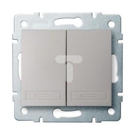 DOMO Łącznik dwugrupowy świecznikowy szybkozłączka 10AX 250V perłowy biały 011010230 24948