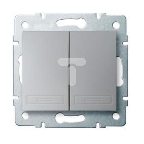 DOMO Łącznik dwugrupowy świecznikowy szybkozłączka 10AX 250V srebrny 011010243 24830
