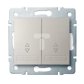 DOMO Łącznik podwójny schodowy szybkozłączka 10AX 250V kremowy 011060203 24778