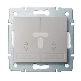 DOMO Łącznik podwójny schodowy szybkozłączka 10AX 250V perłowy biały 011060230 24955