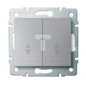 DOMO Łącznik podwójny schodowy szybkozłączka 10AX 250V srebrny 011060243 24837