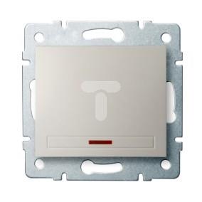 DOMO Łącznik jednobiegunowy z LED szybkozłączka 10AX 250V kremowy 011110203 24783