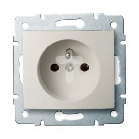 DOMO Gniazdo pojedyncze francuskie śrubowe 16A 250V kremowy 011251103 24795