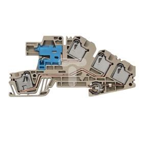 Złączka szynowa 3-piętrowa PE+N sprężynowa 4mm2 beżowa PDL 4 S/NT/L/PE 1837060000