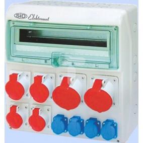 Rozdzielnica RSS-05 okienko 18 mod okabl 2x63A 3P+N+Z 400V, 2x32A 3P+N+Z 400V 2x16A 3P+N+Z 400V, 4x16A 2P+Z 250V IP44 942051