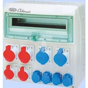 Rozdzielnica RSS-05 okienko 18 mod okabl 2x63A 3P+N+Z 400V 2x32A 2P+Z 250V, 6h 2x16A 3P+N+Z 400V, 4x16A 2P+Z 250V IP44 942052