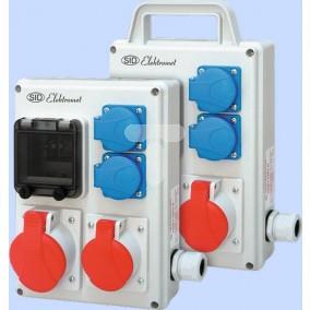 Rozdzielnica RSK-2 okienko 4 moduły okablowana 2x32A 3P+N+Z 400V, 2x16A 2P+Z 250V IP44 940052