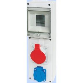 Rozdzielnica RSE-01 okienko 4 moduły okablowana 1x16A 3P+N+Z 400V, 1x16A 2P+Z 250V IP54 942061
