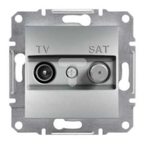 ASFORA Gniazdo TV-SAT przelotowe (4dB) bez ramki aluminium EPH3400261