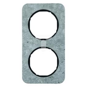 Berker R1 Ramka podwójna beton/czarny 10122374