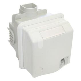Gniazdo podtynkowe przelotowe 16A 2P+Z 230V szare IP44 DESIGN 883108v