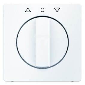 Element centralny z pokrętłem do łącznika żaluzjowego obrotowego śnieżnobiały aksamit Q.1 10806089