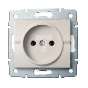 LOGI Gniazdo pojedyncze śrubowy Kremowy 16A 250V 021210103 25144