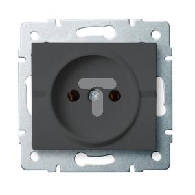 LOGI Gniazdo pojedyncze śrubowy Grafit 16A 250V 021210141 25262