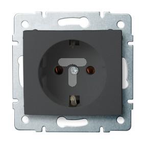 LOGI Gniazdo pojedyncze Schuko śrubowy Grafit 16A 250V 021220141 25263