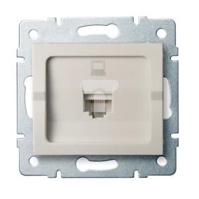 LOGI Gniazdo komputerowe pojedyncze (RJ45Cat 5e Jack) Kremowy 021390003 25167